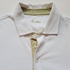 NEW Stenstroms White Light Green Polo Shirt Size XL